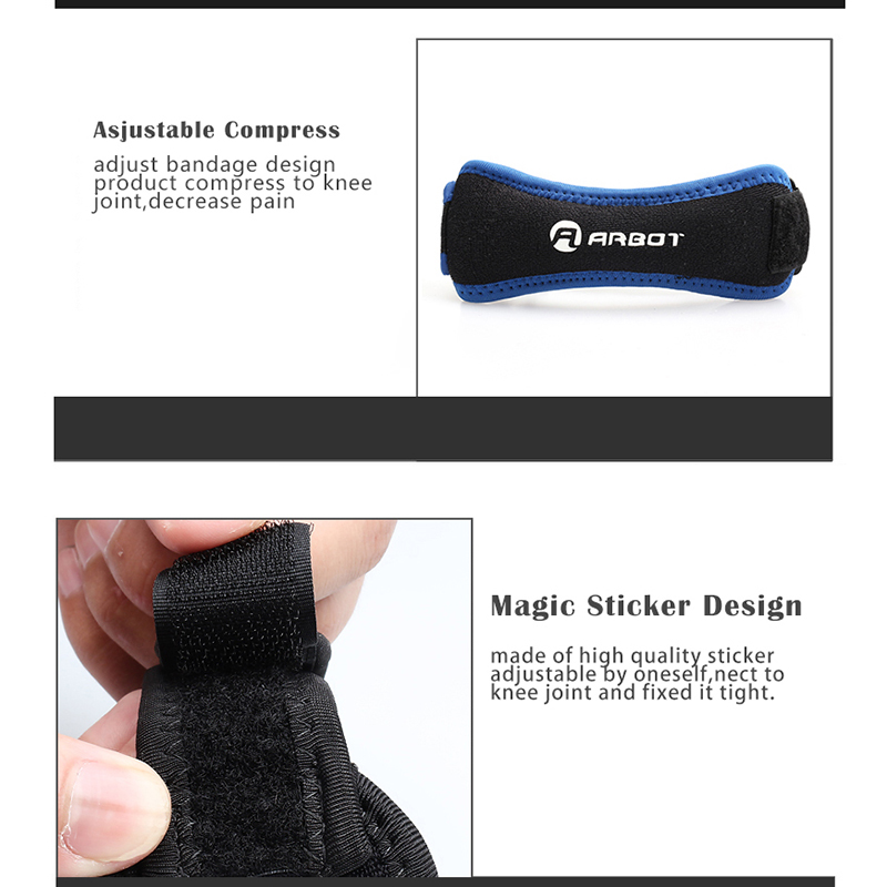AliExpress 1 Piece Knee Patellar Tendon Knee Support Strape Brace Adjustable Shock Absorption Compression Knee Pad Sleeve for Basketball, view 5