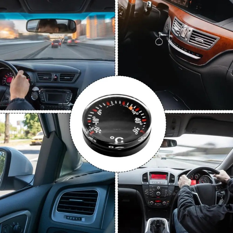 AliExpress 1-Piece Mini Car Thermometer Battery-free Dashboard Thermometer,, No Battery Required, Compact Car Interior, view 5