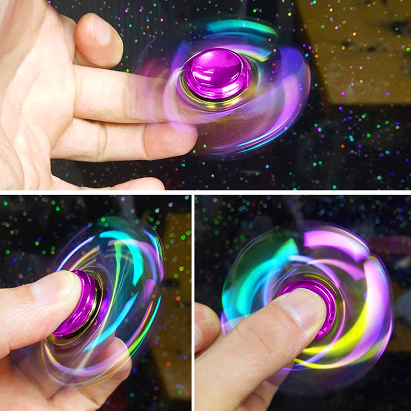 AliExpress 1 Piece Set Colorful Fidget Spinner for Adults Zinc Alloy Stress Relief Toy Office Anxiety Relief Stress Relief Leisure Gift, view 2