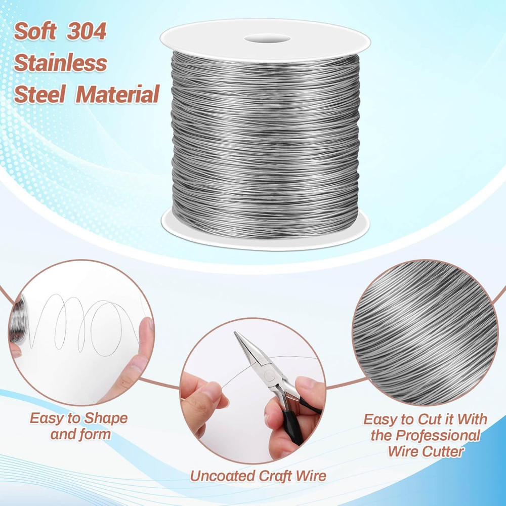 AliExpress Stainless Steel Non-Elastic Beading Wire Roll, view 5