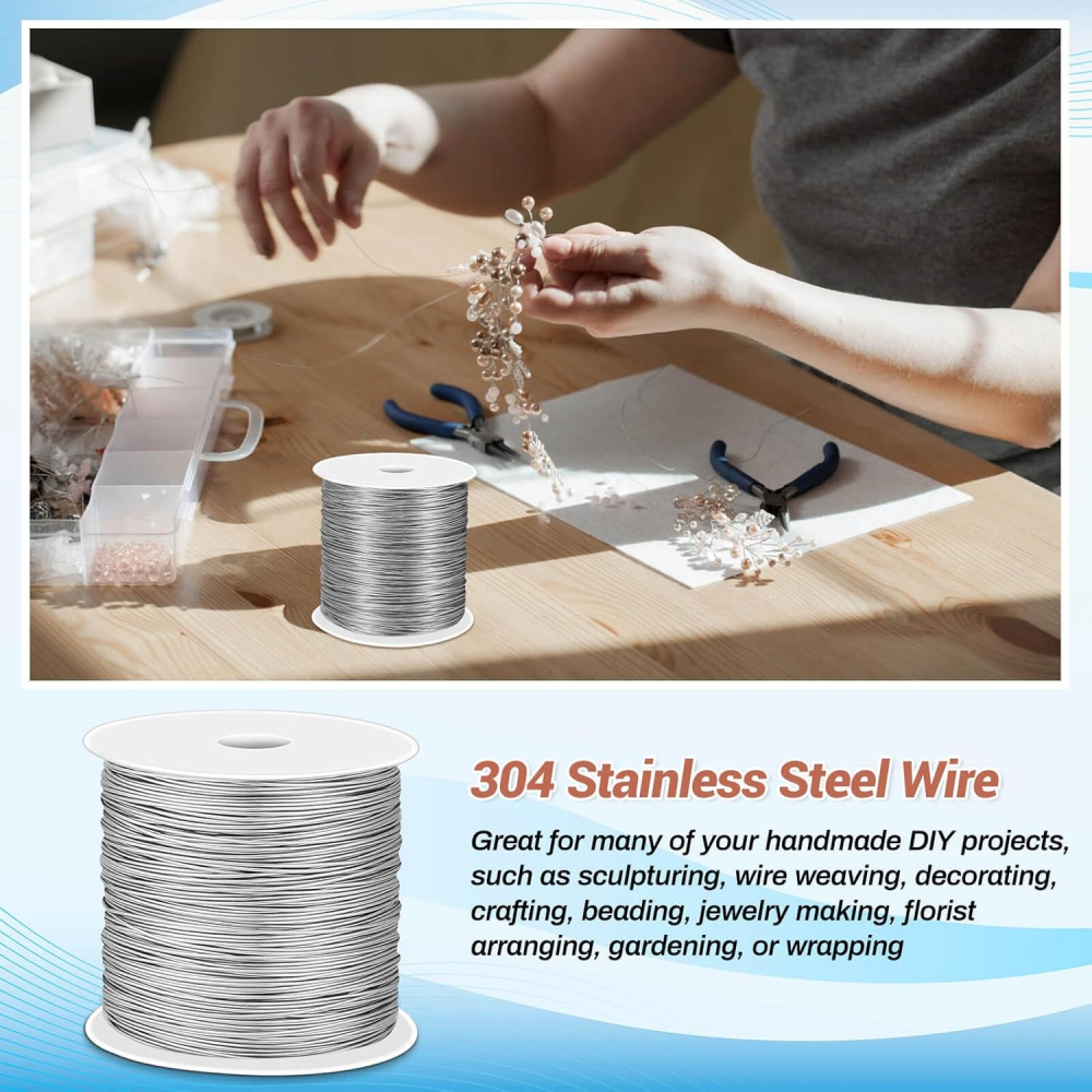 AliExpress Stainless Steel Non-Elastic Beading Wire Roll, view 6
