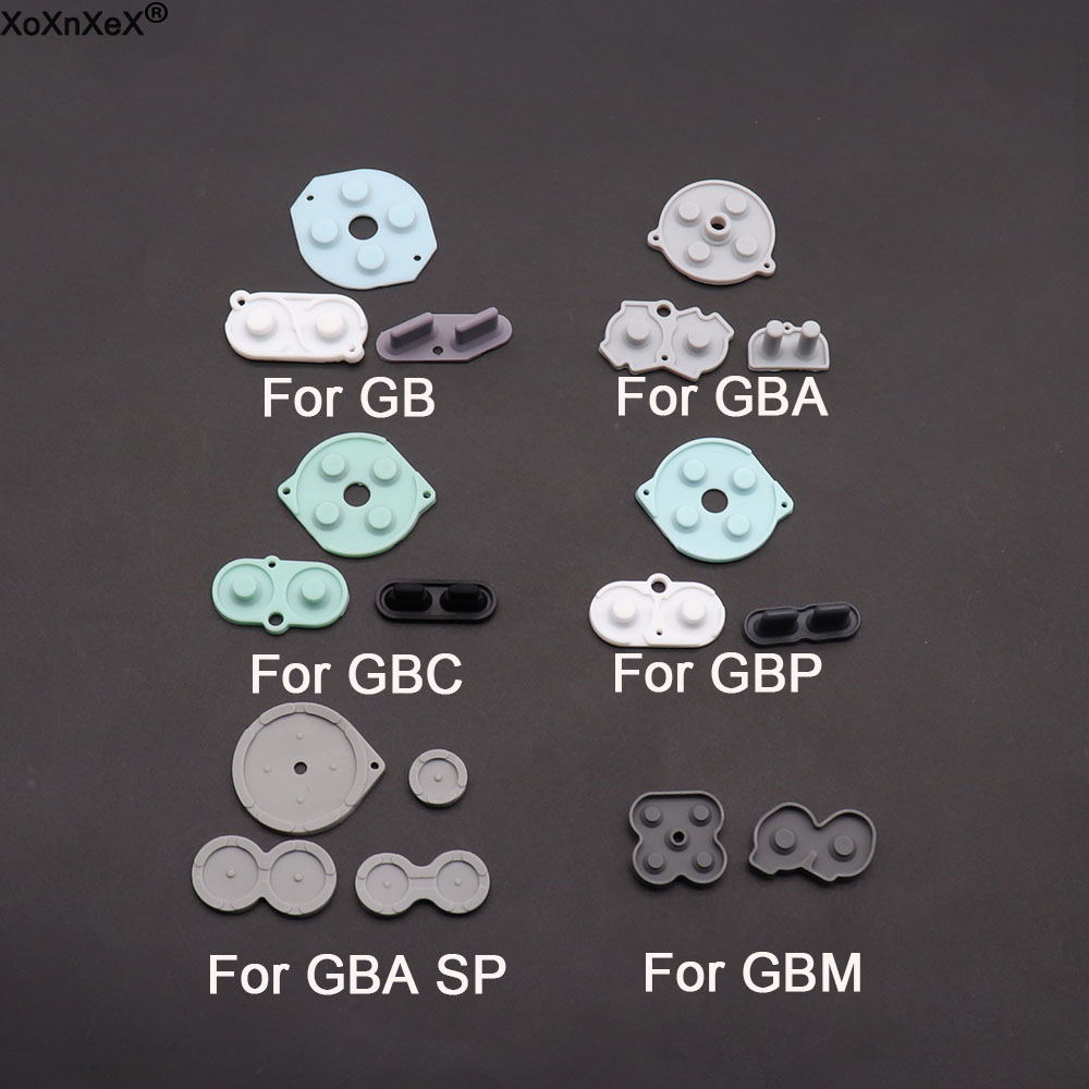 AliExpress 1 Set Rubber Conductive Buttons For Game Boy Classic GB GBA GBC GBP GBA SP GBM Silicone Pad Keypad A-B D-Pad Button