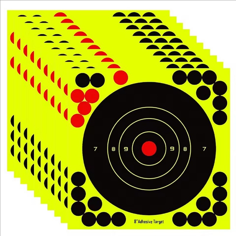 AliExpress 10-100PCS 8-inch Splatter Target Stickers High Visibility Reactive Adhesive Paper Targets for Shooting Hunting Training Practice, view 2