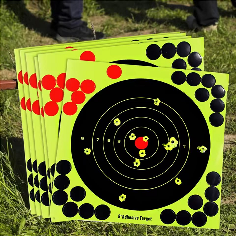 AliExpress 10-100PCS 8-inch Splatter Target Stickers High Visibility Reactive Adhesive Paper Targets for Shooting Hunting Training Practice, view 3