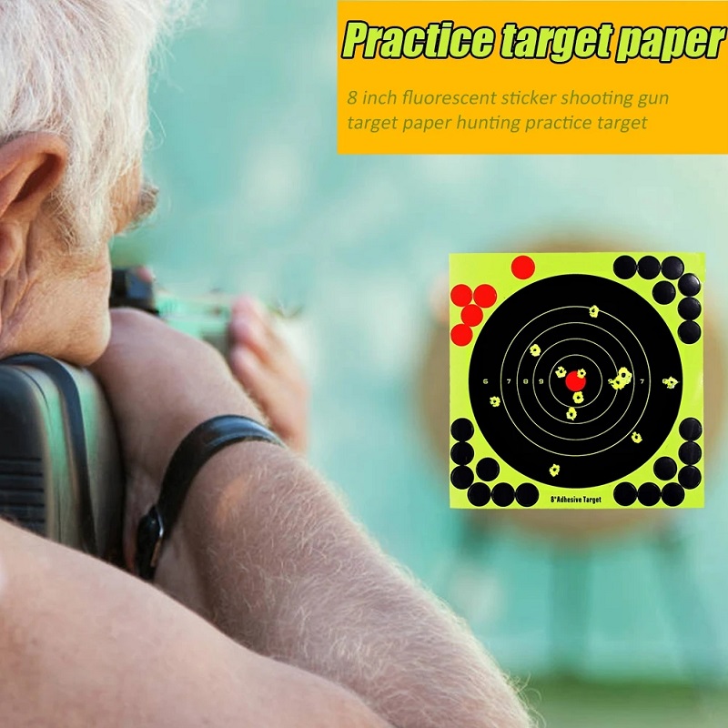 AliExpress 10-100PCS 8-inch Splatter Target Stickers High Visibility Reactive Adhesive Paper Targets for Shooting Hunting Training Practice, view 4