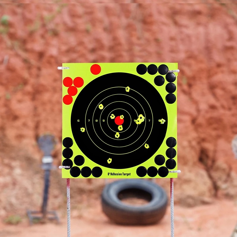 AliExpress 10-100PCS 8-inch Splatter Target Stickers High Visibility Reactive Adhesive Paper Targets for Shooting Hunting Training Practice, view 5