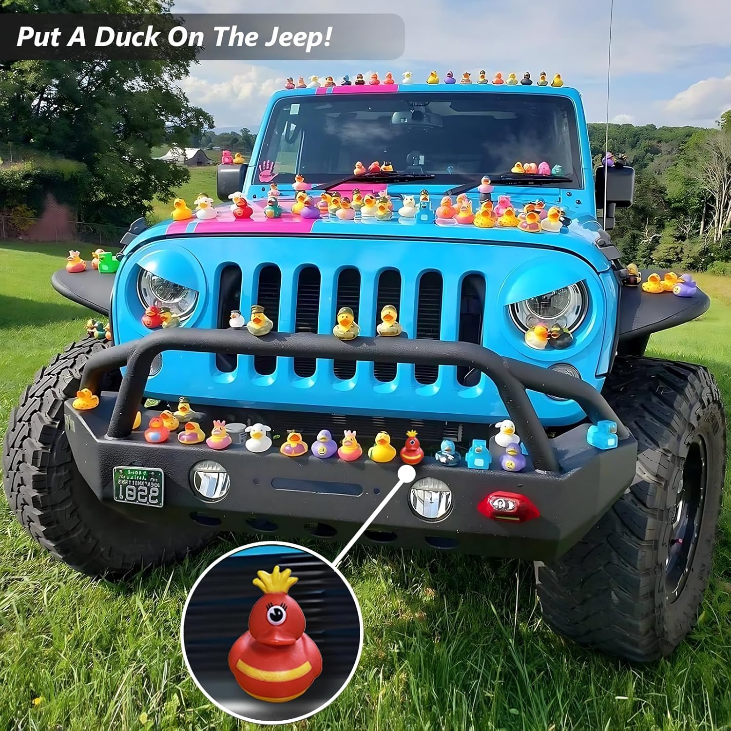 AliExpress 10-100PCSRubber Duck for Jeep Bath Toy Assortment Bulk Floater Duck for Kids Baby Shower Accessories Party Favors, Birthday, view 2