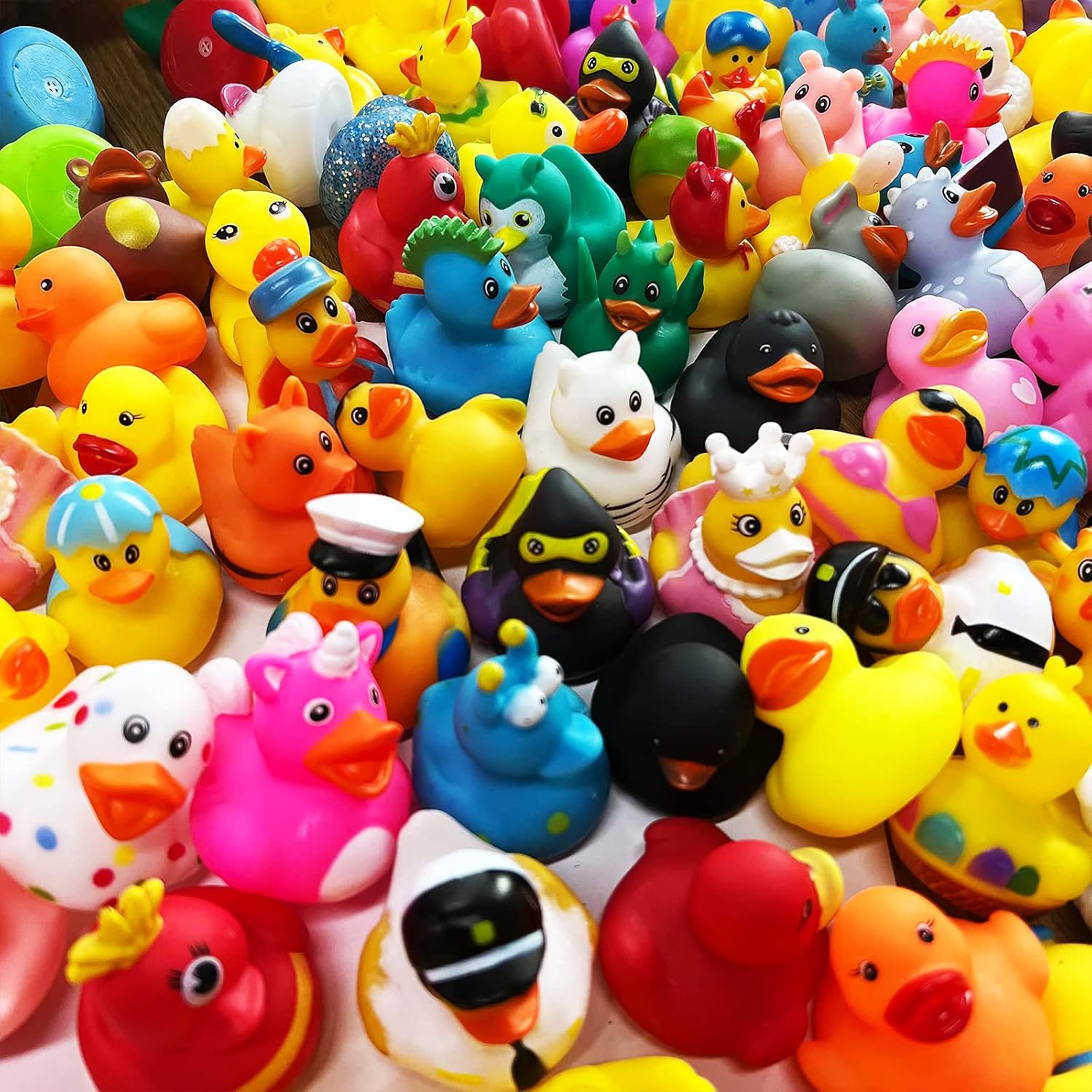AliExpress 10-100PCSRubber Duck for Jeep Bath Toy Assortment Bulk Floater Duck for Kids Baby Shower Accessories Party Favors, Birthday, view 4