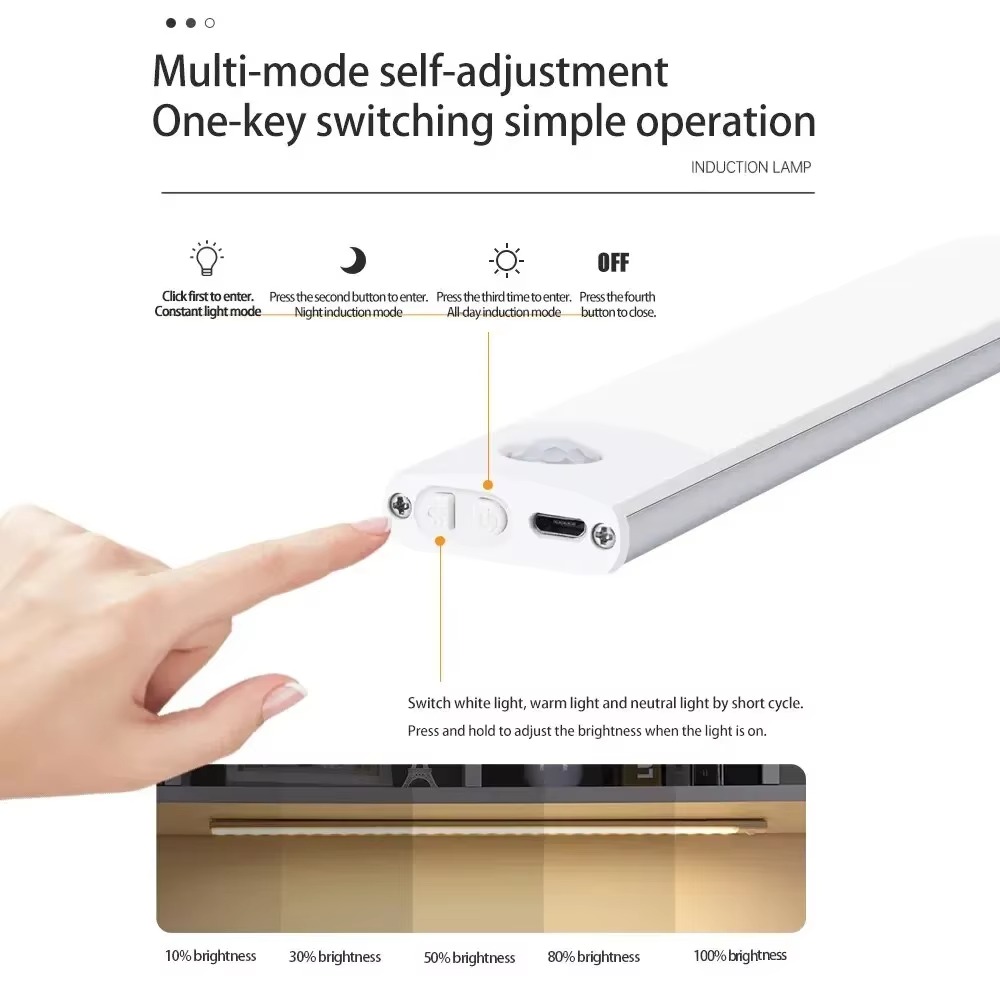AliExpress 3-in-1 LED Under Cabinet Motion Sensor Light, view 5