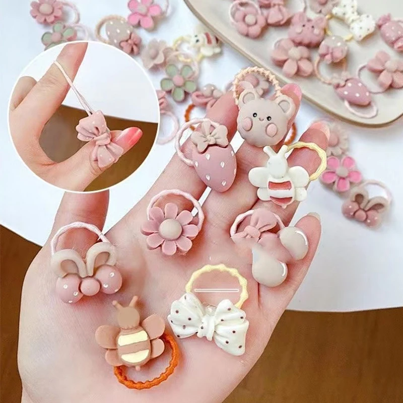AliExpress Cartoon Bear and Bunny Elastic Hair Bands, view 3