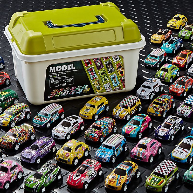 AliExpress 10/20/30/50/100pieces Diecast Car Mini Cars Model Set Toys for Boys Sliding Inertia Pull Back Vehicle Toy Birthday Gifts Kids, view 6