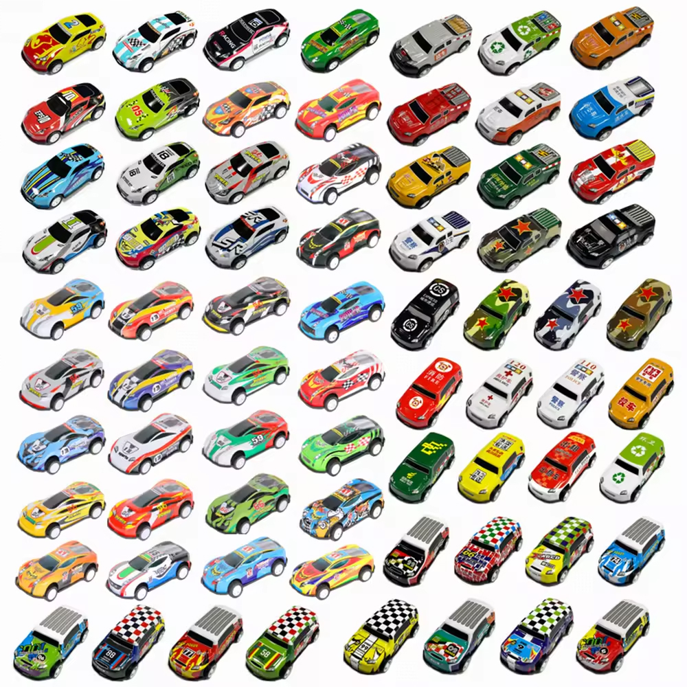 AliExpress 10/20/30/50/100pieces Diecast Car Mini Cars Model Set Toys for Boys Sliding Inertia Pull Back Vehicle Toy Birthday Gifts Kids
