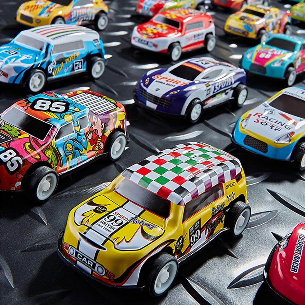 AliExpress 10/20/30/50/100pieces Diecast Car Mini Cars Model Set Toys for Boys Sliding Inertia Pull Back Vehicle Toy Birthday Gifts Kids, view 2