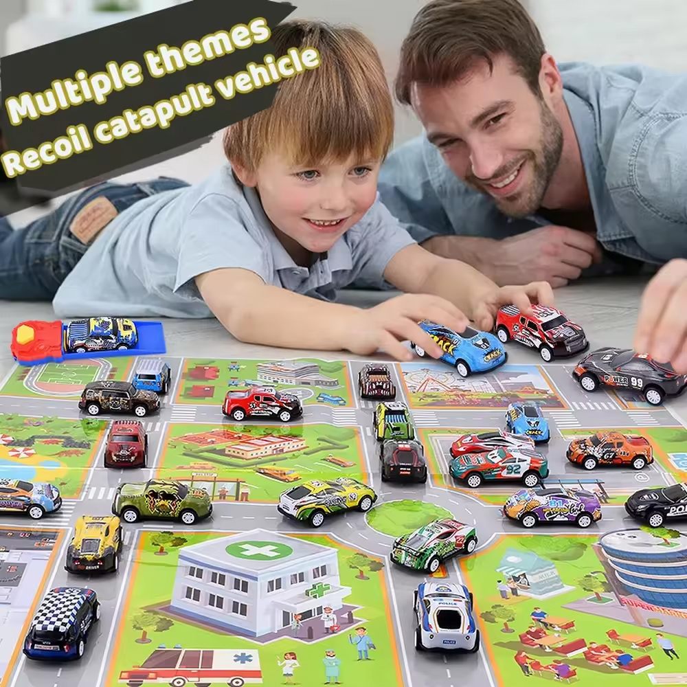AliExpress 10/20/30/50/100pieces Diecast Car Mini Cars Model Set Toys for Boys Sliding Inertia Pull Back Vehicle Toy Birthday Gifts Kids, view 5