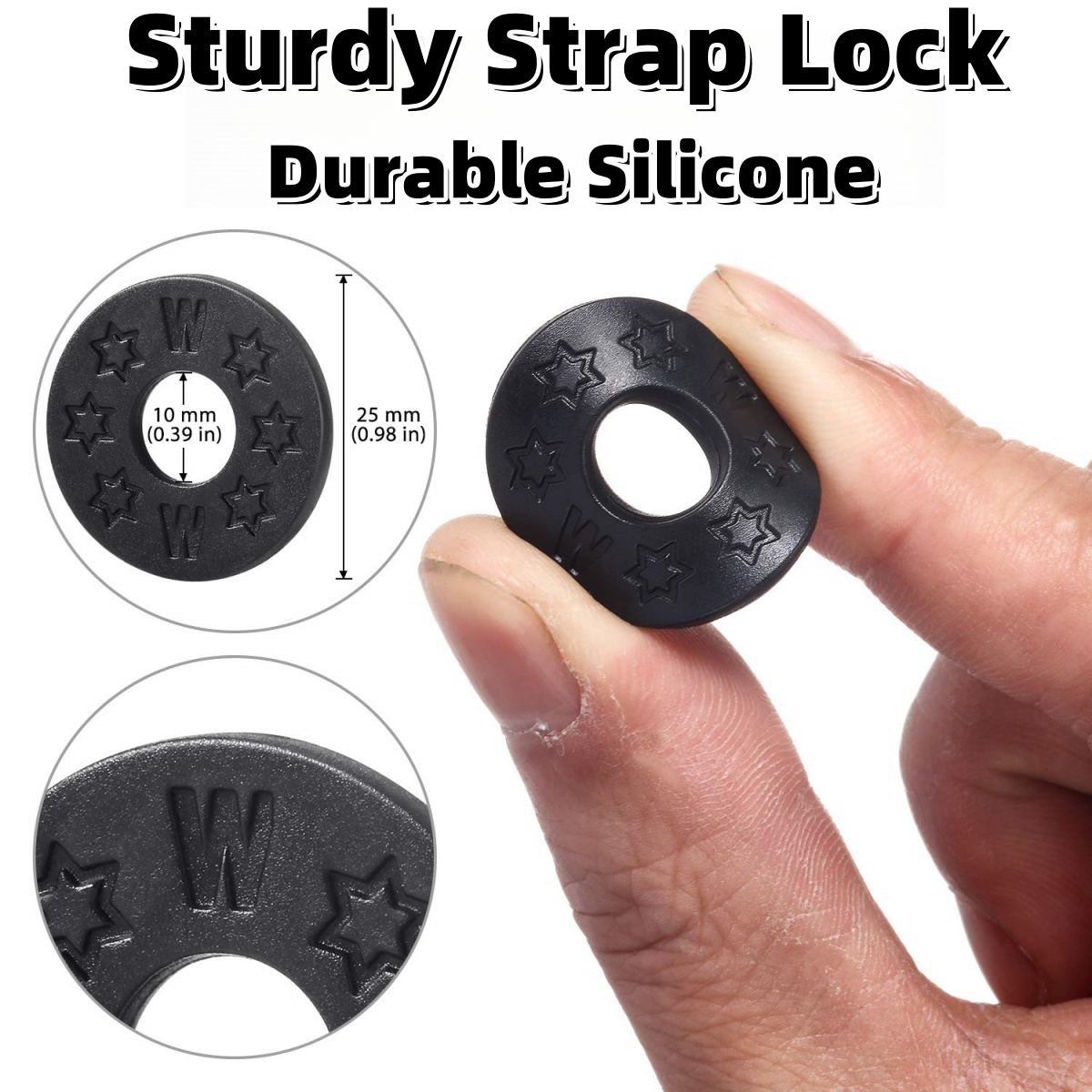 AliExpress 10/20/30Pcs Guitar Strap Locks Blocks Rubber Material Safety Lock Protector for Bass Ukulele Acoustic Classic Guitar Accessories, view 2