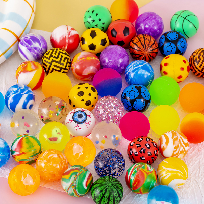 AliExpress 10/20/30pcs Mini Bouncy Ball Children Indoor Outdoor Elastic Jump Balls Toys Float Ball Egg Twisting Machine Toy for Kids TMZ, view 5