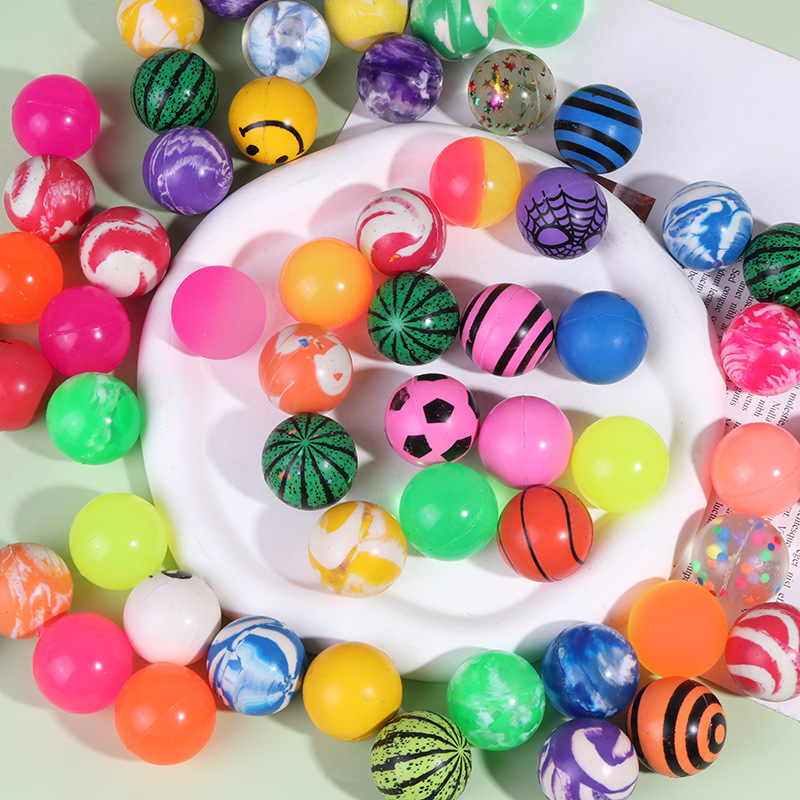 AliExpress 10/20/30pcs Mini Bouncy Ball Children Indoor Outdoor Elastic Jump Balls Toys Float Ball Egg Twisting Machine Toy for Kids TMZ, view 3