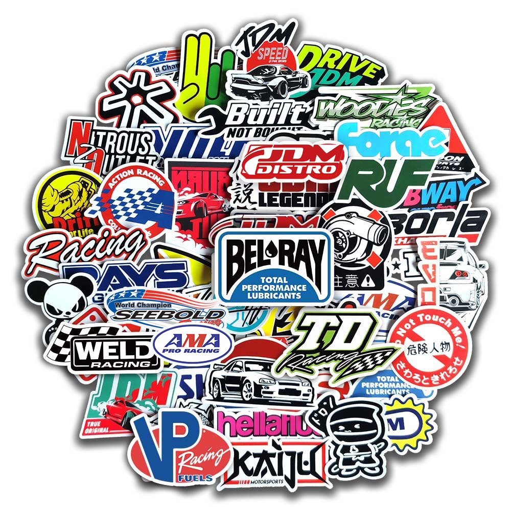 AliExpress 10/20/50/100pcs Cool JDM Stickers Auto Car Modify Motorcycle Scooter Bike Skateboard Laptop Graffiti Vinyl Decals Sticker Bomb
