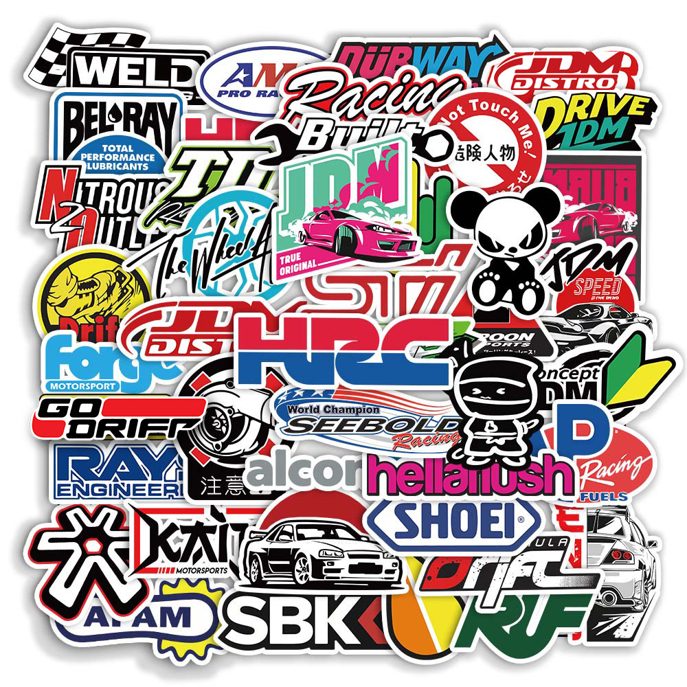 AliExpress 10/20/50/100pcs Cool JDM Stickers Auto Car Modify Motorcycle Scooter Bike Skateboard Laptop Graffiti Vinyl Decals Sticker Bomb, view 2