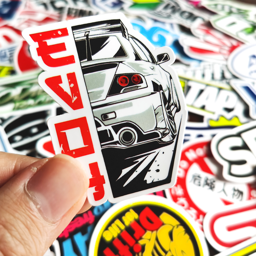AliExpress 10/20/50/100pcs Cool JDM Stickers Auto Car Modify Motorcycle Scooter Bike Skateboard Laptop Graffiti Vinyl Decals Sticker Bomb, view 5