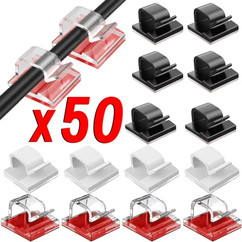 AliExpress Adhesive Cable Organizer Clips (10, 20 or 50-Pack)
