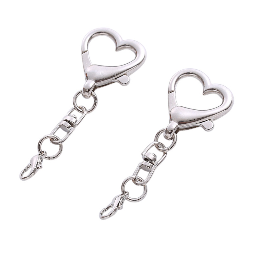 AliExpress Alloy Heart Keyring Clasps for DIY (10 to 50 Pack), view 3