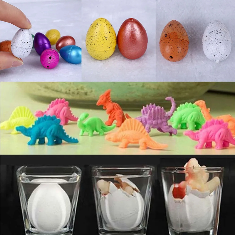 AliExpress 10/20/60pcs Mini Hatching Dinosaur Egg Toy Colorful Cracked Eggs Children Funny Toys Festival Party Favors Gifts for Kids TMZ, view 3