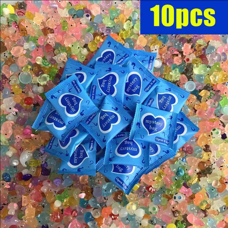 AliExpress 10/20/60PCS Surprise Blind Bags Luminous Animal Mushroom Figurines Miniature Mystery Bag For Potted Dollhouse Fairy Garden Decor, view 3
