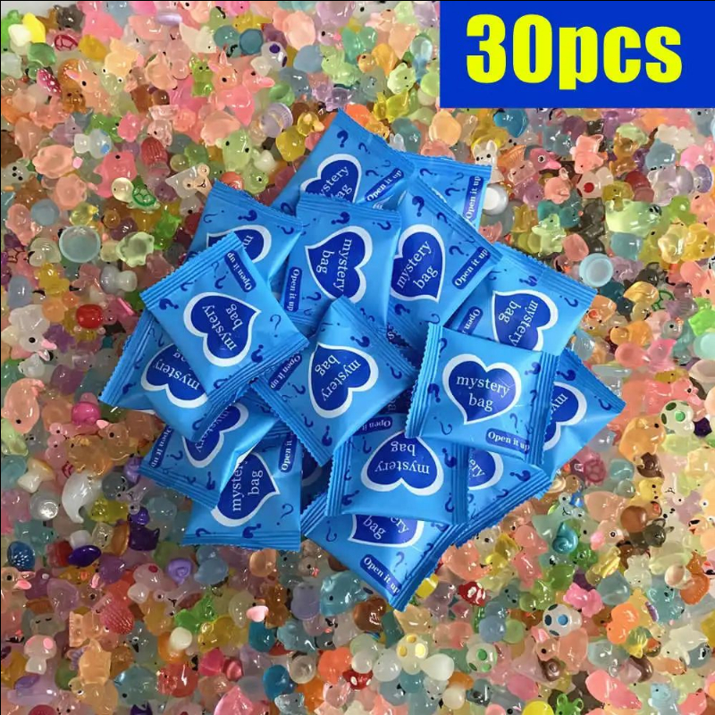 AliExpress 10/20/60PCS Surprise Blind Bags Luminous Animal Mushroom Figurines Miniature Mystery Bag For Potted Dollhouse Fairy Garden Decor, view 4