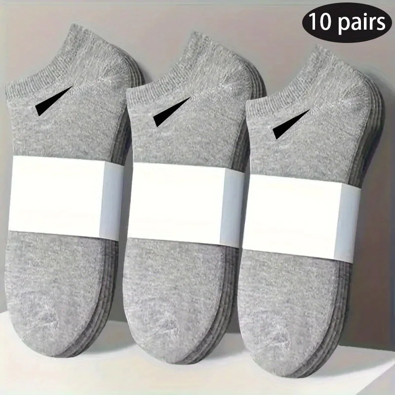 AliExpress 10/20 Pairs Ankle Socks Men Women Breathable Low Cut No Show Socks Solid Color Soft Short Socks for Daily Wear, view 5