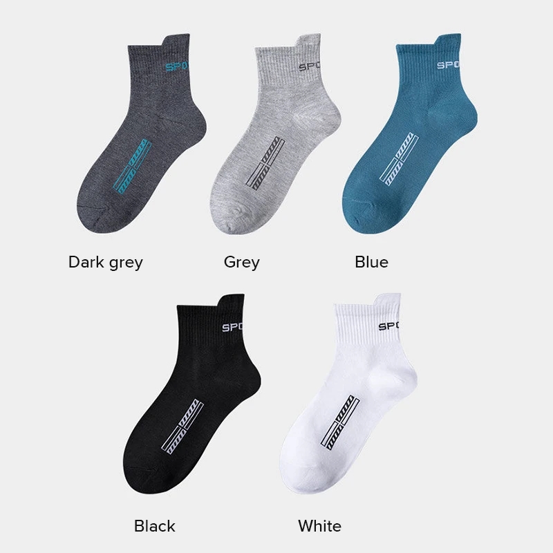 AliExpress 10/20Pairs High Quality Men's Socks Casual Breathable Cotton Man Run Sports Socks Spring Autumn Male Sox Gifts Plus Size 38-45, view 4
