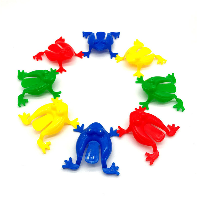 AliExpress 10-20Pcs Jumping Frog Bounce Fidget Toys For Novelty Assorted Stress Reliever Toys For Birthday Gift Party Favor, view 2