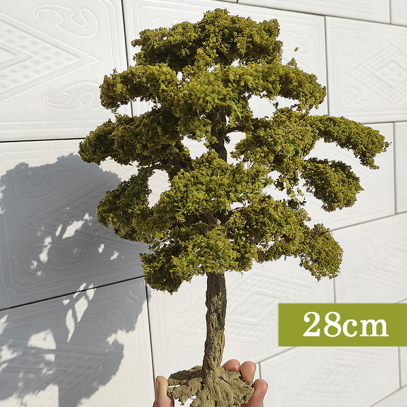 AliExpress 10-28cm Ho/oo/g Scale Autumn Model Tree Army Green Miniature Garden Landscape Tree Model Sand Table Scale Train Railroad Layout, view 5