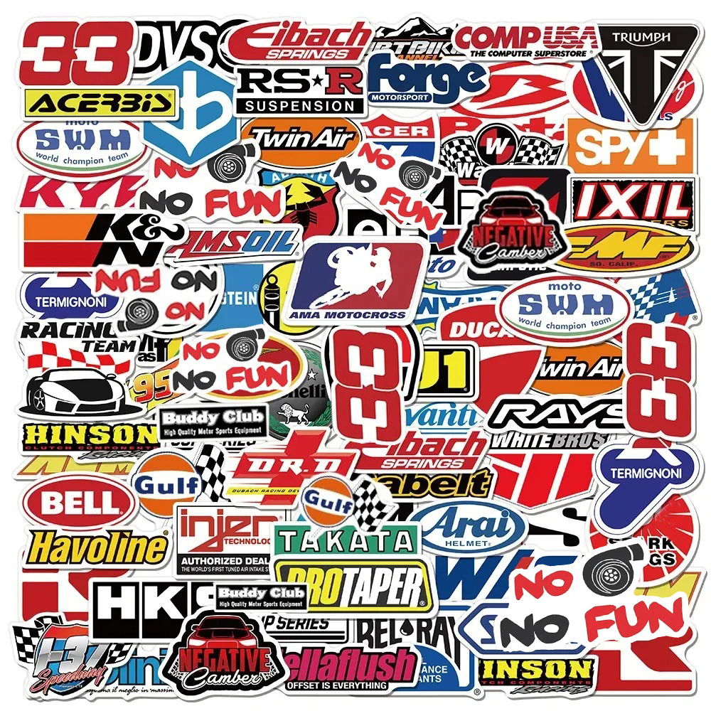 AliExpress 10/30/50/100Pcs Graffiti JDM Racing Car Modification Waterproof Stickers Motorcycle Bicycle Helmet Motor Laptop Sticker Kid Toys