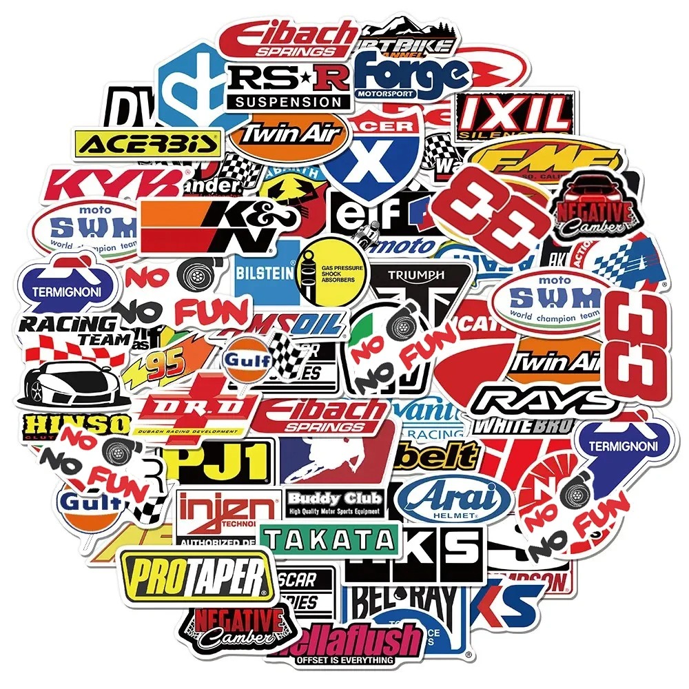 AliExpress 10/30/50/100Pcs Graffiti JDM Racing Car Modification Waterproof Stickers Motorcycle Bicycle Helmet Motor Laptop Sticker Kid Toys, view 2