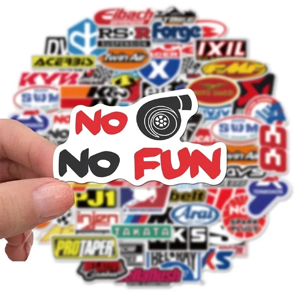 AliExpress 10/30/50/100Pcs Graffiti JDM Racing Car Modification Waterproof Stickers Motorcycle Bicycle Helmet Motor Laptop Sticker Kid Toys, view 4