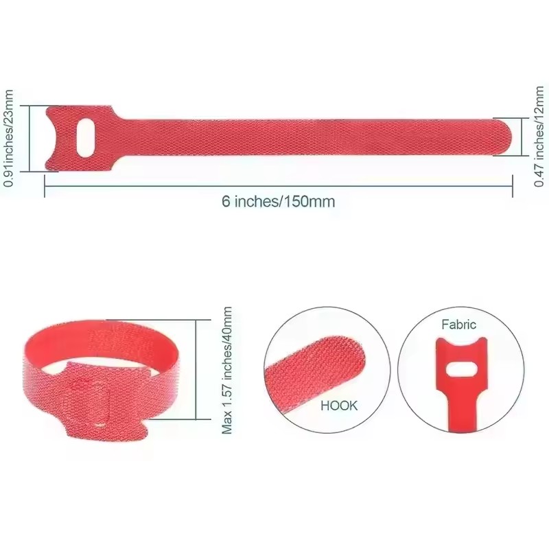 AliExpress Reusable Hook and Loop Cable Ties (10 to 50 Pack), view 5