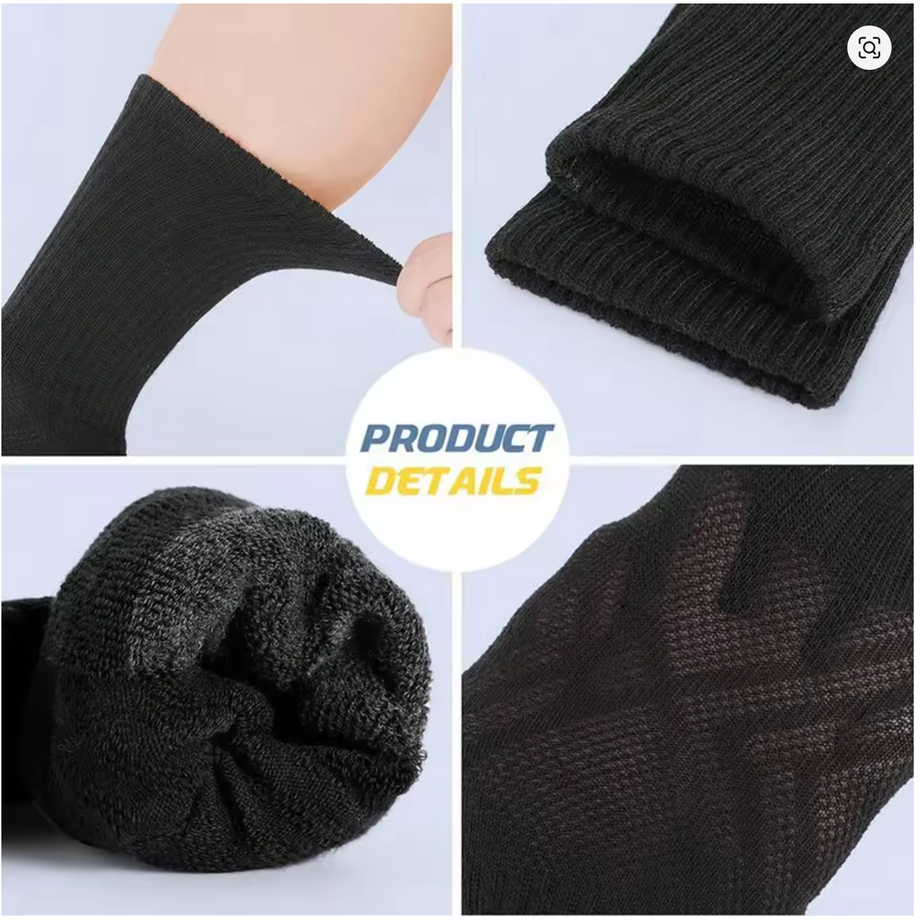 AliExpress 10/30 Pairs of High-Quality Soft and Comfortable Men's Running Socks Summer Sweat Wicking and Breathable Basketball Sports Socks, view 5