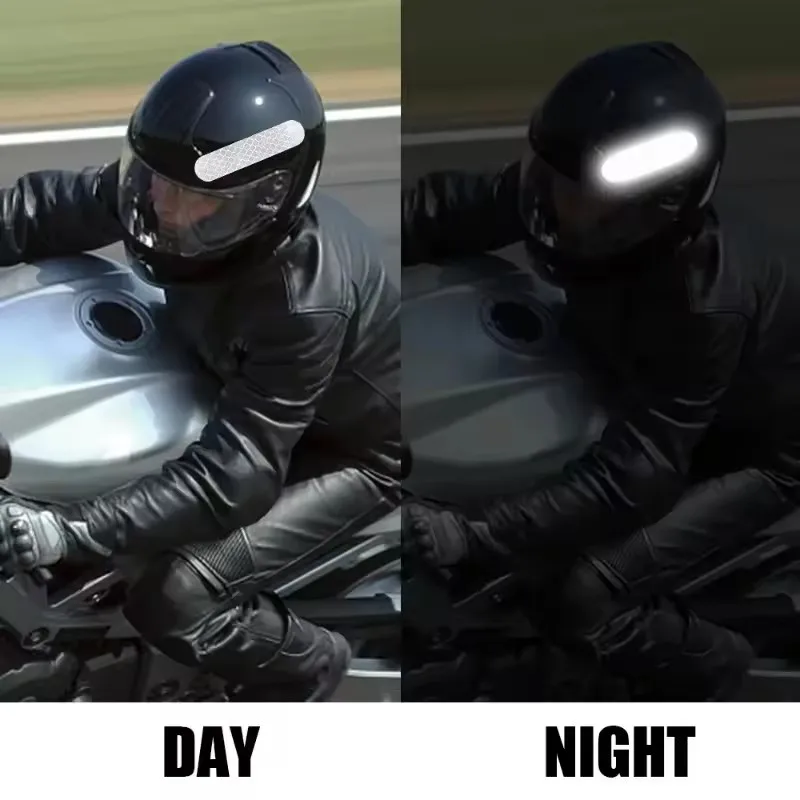 AliExpress 10/40/80PCS Night Reflective Strip Warning Stickers Waterproof High Visibility Reflector Tape for Car Motorcycle Helmet Bicycle, view 3