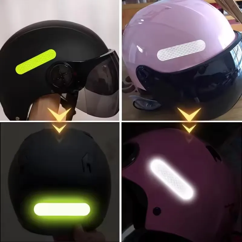 AliExpress 10/40/80PCS Night Reflective Strip Warning Stickers Waterproof High Visibility Reflector Tape for Car Motorcycle Helmet Bicycle, view 6