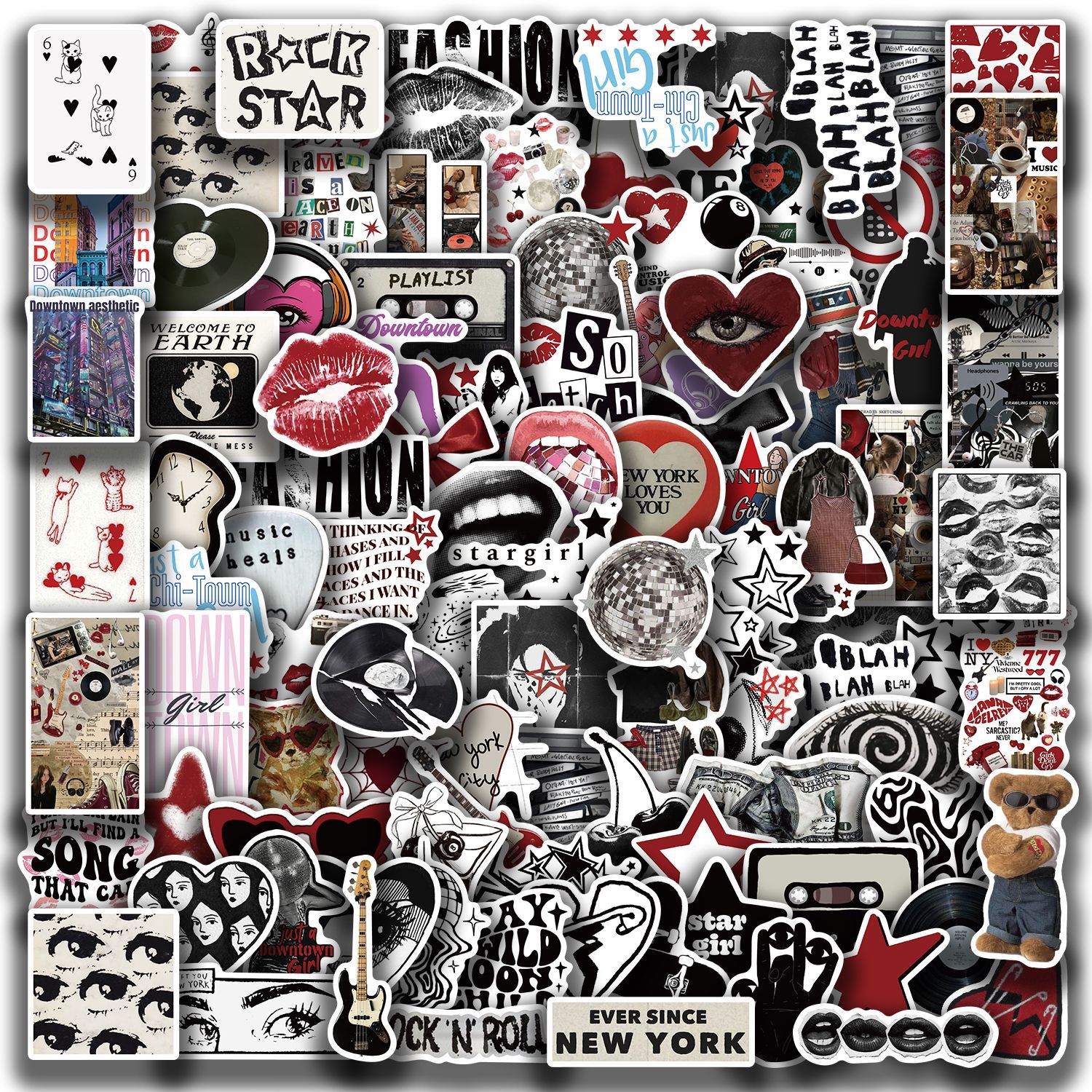 AliExpress 10/50/100/150pcs Downtown Y2K Girls Aesthetics Retro Graffiti Stickers Phone Guitar Laptop Suitcase Waterproof Sticker Kids Toy