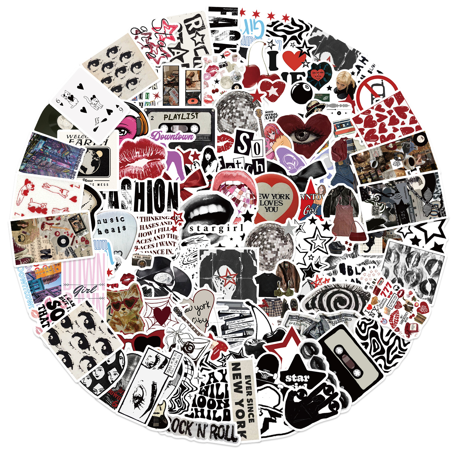 AliExpress 10/50/100/150pcs Downtown Y2K Girls Aesthetics Retro Graffiti Stickers Phone Guitar Laptop Suitcase Waterproof Sticker Kids Toy, view 4