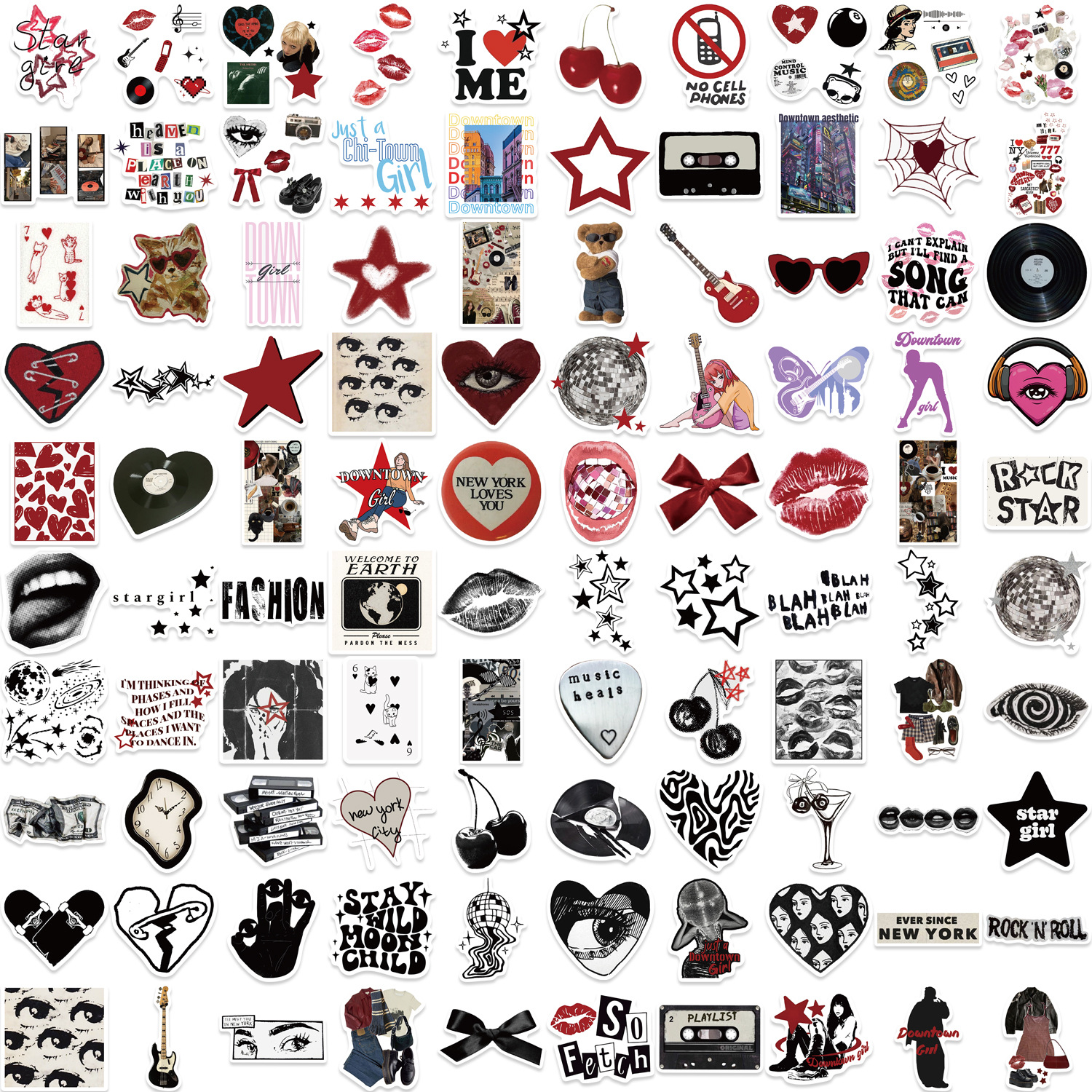 AliExpress 10/50/100/150pcs Downtown Y2K Girls Aesthetics Retro Graffiti Stickers Phone Guitar Laptop Suitcase Waterproof Sticker Kids Toy, view 6