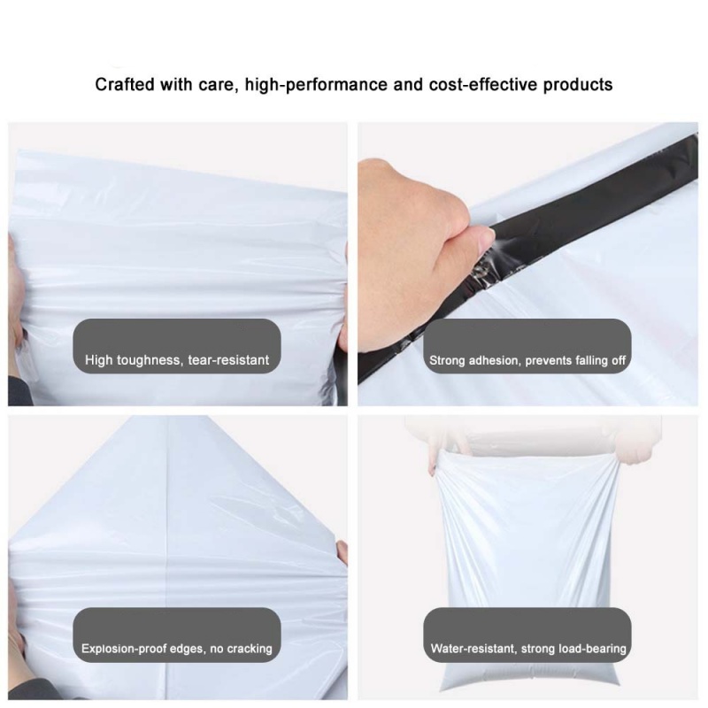 AliExpress 10/50/100Pcs Envelope Bag Plastic Express Envelope Storage Bag Gray White Mailing Bag Self Adhesive Sealed Express Bag, view 4
