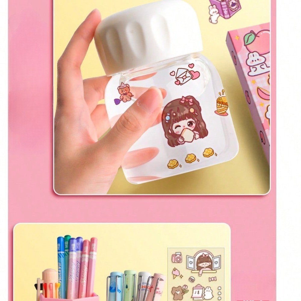 AliExpress 10/50/100pcs Whimsical Cartoon Sticker Collection - Fun Colorful Adhesive Stickers for DIY Journaling Notebook Laptop Decoration, view 3