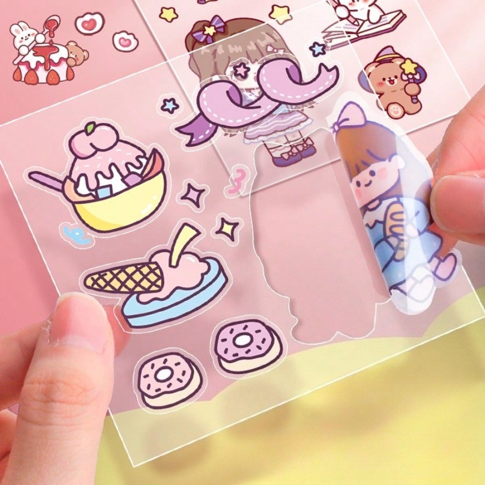 AliExpress 10/50/100pcs Whimsical Cartoon Sticker Collection - Fun Colorful Adhesive Stickers for DIY Journaling Notebook Laptop Decoration, view 6