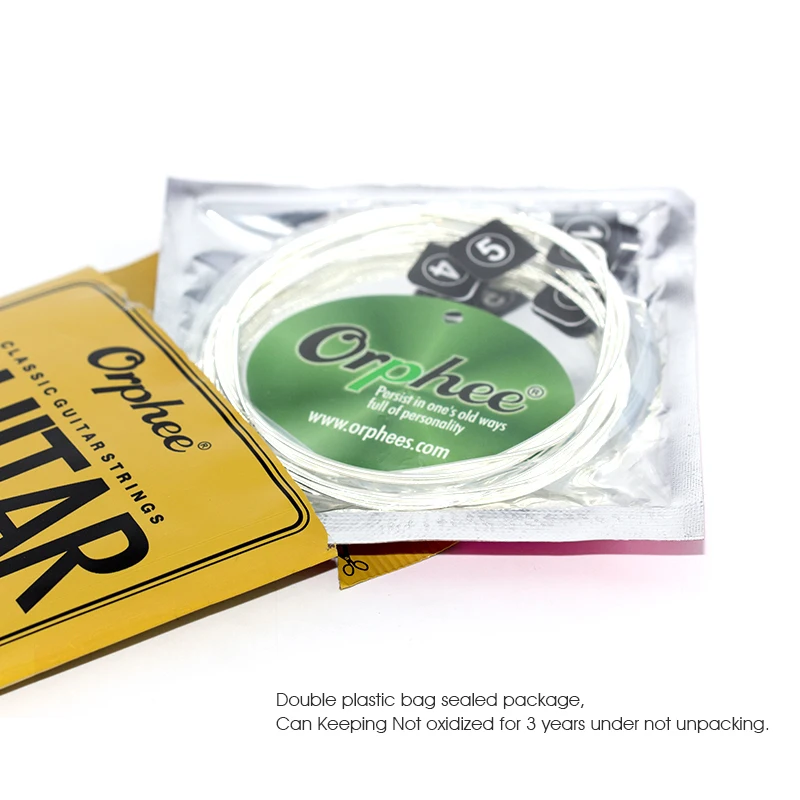 AliExpress 10/50 Set Orphee Classical Guitar Strings Silver Plated Wire Nylon Strings NX Series 6pcs/Set Beginners for Classic Guitar Part, view 3