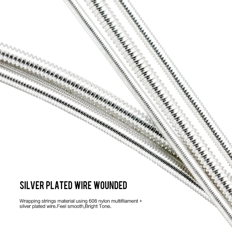 AliExpress 10/50 Set Orphee Classical Guitar Strings Silver Plated Wire Nylon Strings NX Series 6pcs/Set Beginners for Classic Guitar Part, view 5