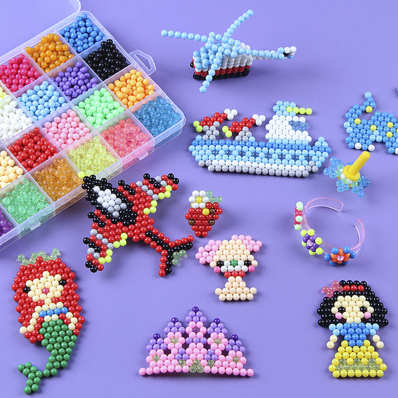 AliExpress 10 Colors 1000 Magical Water Mist Magic Beads Handmade Diy Magic Beads Educational Puzzle Children Toys, view 2
