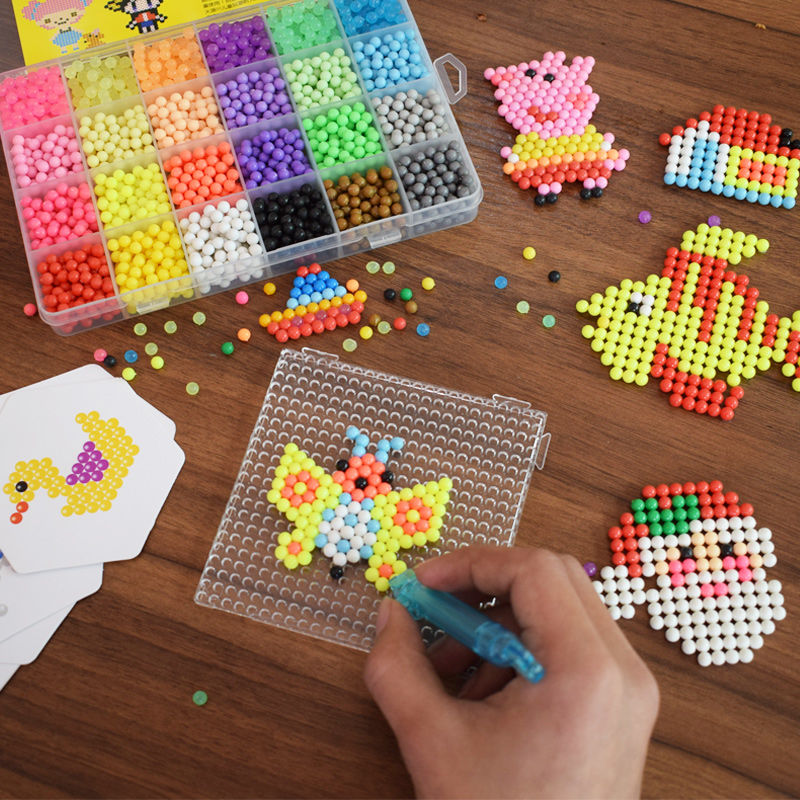 AliExpress 10 Colors 1000 Magical Water Mist Magic Beads Handmade Diy Magic Beads Educational Puzzle Children Toys, view 3